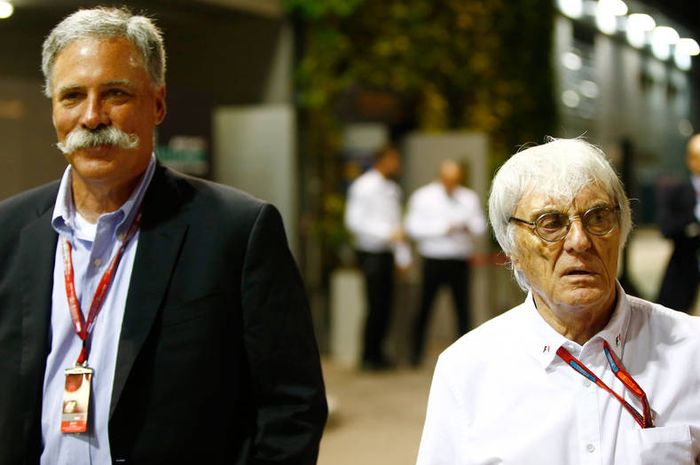 CEO Formula 1, Chase Carey, bersama Bernie Ecclestone (LAT Photography)