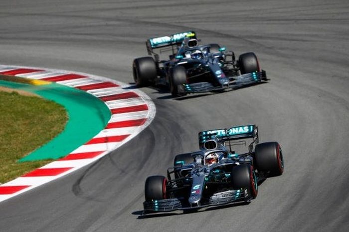 Pembalap Mercedes kembali finish 1-2 di F1 Barcelona (12/5)