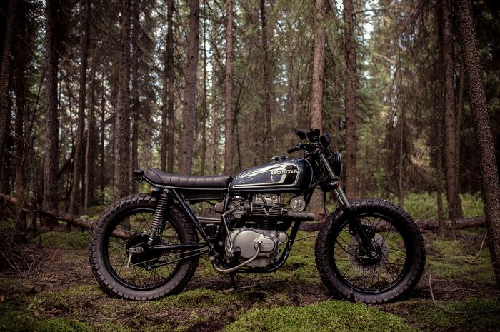 Modifikasi Honda CB360 bergaya scrambler