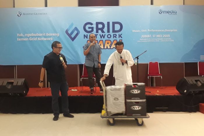 Penampilan Divisi Otomotif Grid Network dengan acara gams berhadiah 3,5 juta. (Juamt (17/5/2019)