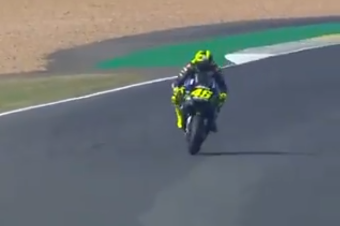 Rantai motor Valentino Rossi patah di FP1 MotoGP Prancis