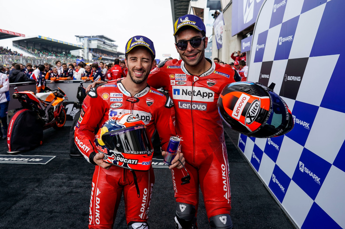 Danilo Petrucci dan Andrea Dovizioso raih podium di MotoGP Prancis 2019