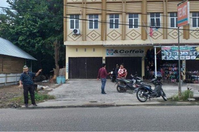 Lokasi pencurian mobil di Jalan Padat Karya, Kota Prabumulih, Sumatera Selatan.