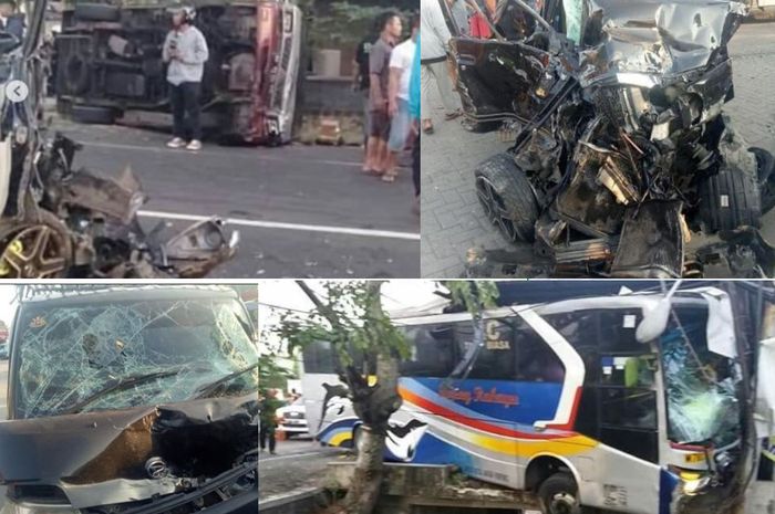Kecelakaan maut bus Sugeng Rahayu, hancurkan empat mobil