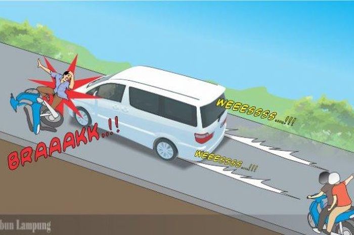 Ilustrasi - Kecelakaan. Kecelakaan terjadi di Jalinsum KM 37-38 Desa Talang Baru, Sidomulyo, Lampung Selatan, Sabtu (1/6/2019). 