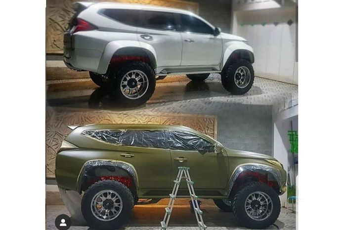 Modifikasi Suv Mitsubishi Pajero Sport Ini Dibuat Jadi Tinggi Banget Gridoto Com