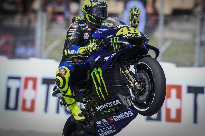 Valentino Rossi, pembalap Monster Energy Yamaha, berhasil meraih posisi start yang cukup bagus pada MotoGP Catalunya 2019