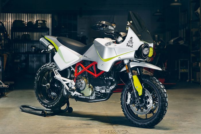 Modifikasi Ducati Hypermotard bergaya Rally Dakar