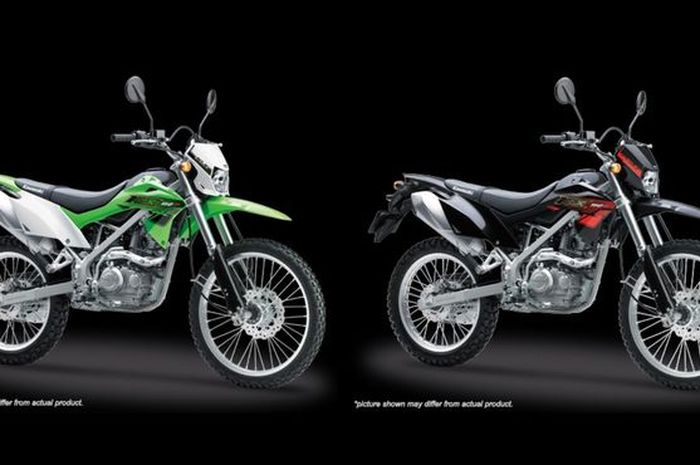 Dua warna baru KLX 150BF sama dengan warna tipe standar