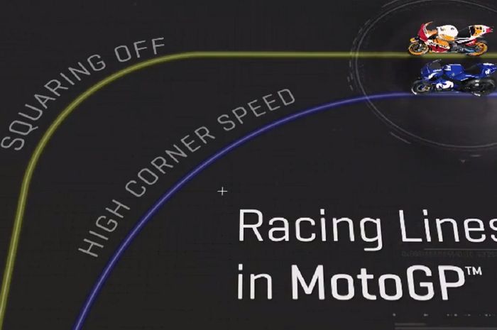 Pembalap MotoGP memiliki dua racing line berbeda untuk diaplikasi di tikungan