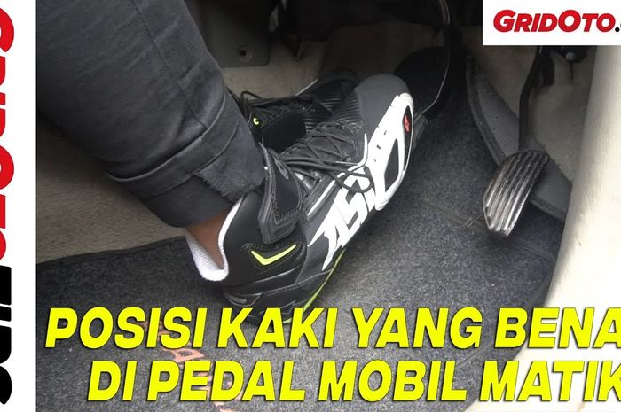 Posisi kaki di pedal mobil matik