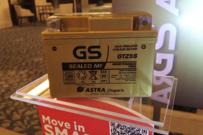 Aki GS Gold tipe GTZ-5S untuk sepeda motor 