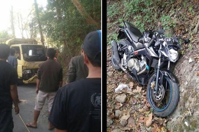 Yamaha V-Ixion penyebab truk masuk jurang, dua orang tewas.