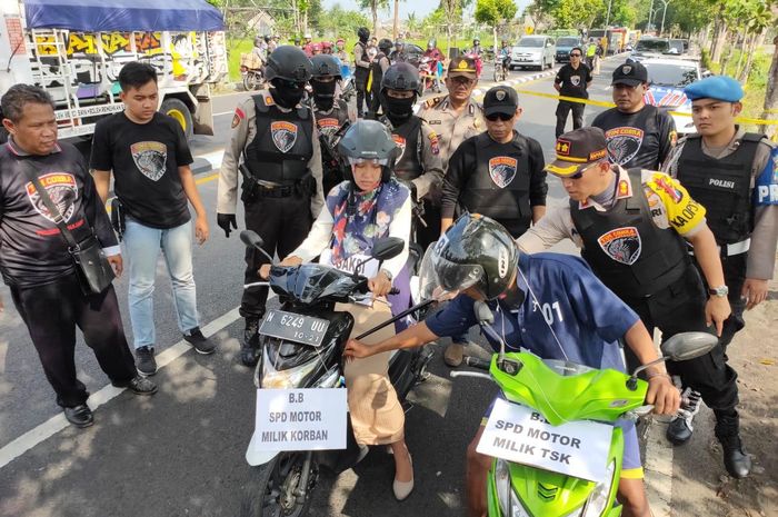 Proses olah Tempat Kejadian Perkara tersangka pejambretan di Lumajang