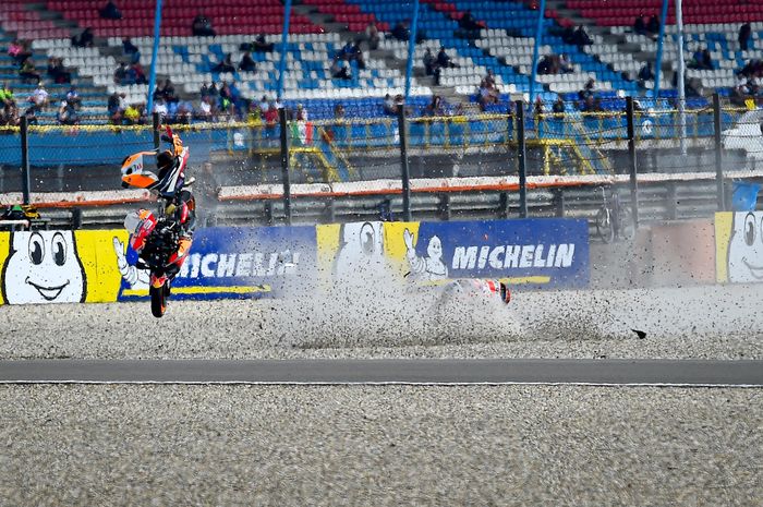 Kecelakaan parah Jorge Lorenzo di MotoGP Belanda 2019 