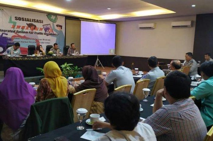 Sosialisasi sistem Insiden yagn diikuti perwakilan rumah sakit di Hotel Grasia Semarang, Jawa Tengah.