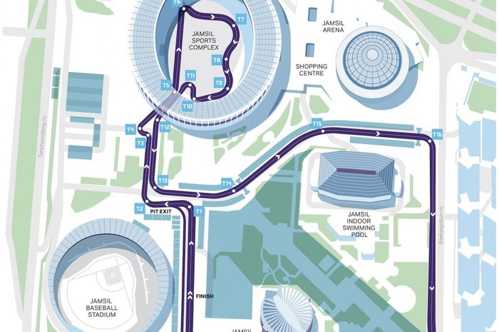 Penampakan lintasan sirkuir Seoul untuk ajang balap Formula E