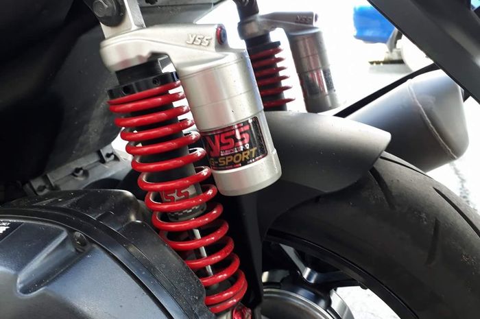 Sepatbor kolong NVX 155 Vietnam terpasang di Aerox 155