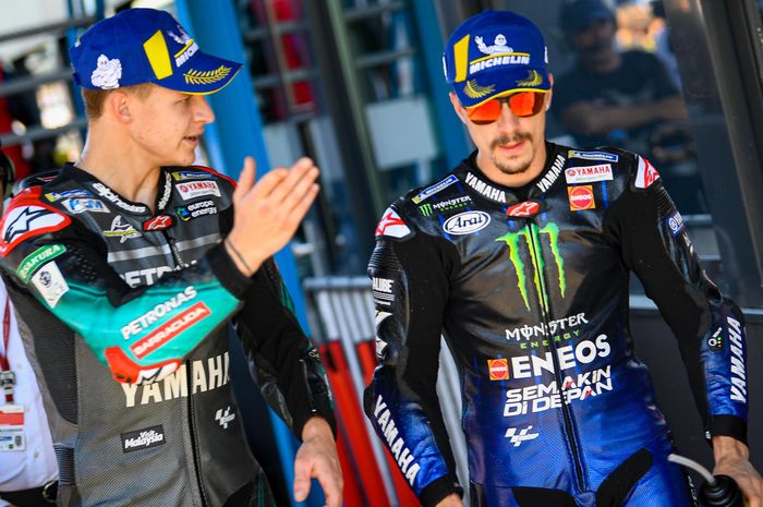 Fabio Quartararo dan Maverick Vinales berikan kado spesial untuk Yamaha di MotoGP Belanda