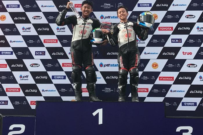 Azryan Dheyo Wahyumaniadi dan Herlian Dandi raih berbagi podium di race 1 TTC (13/7)