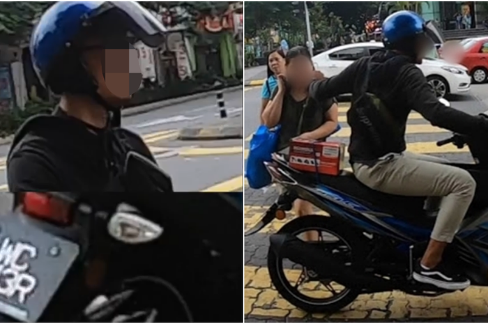 Screenshot dari aksi kriminal yang secara tidak sengaja terekam vlogger di Malaysia