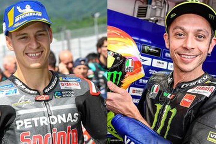 Fabio Quartaro dan Valentino Rossi saat masih berstatus pembalap debutan MotoGP