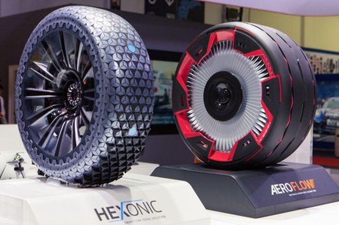 Hankook's two concept tires, the Hexonic and the Aeroflow