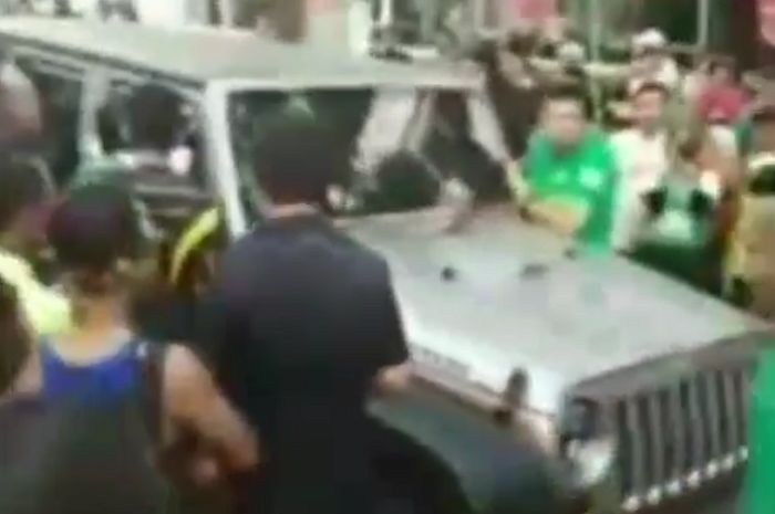 Supir Jeep Rubicon penabrak Yamaha NMAX dijadikan tersangka oleh Polisi.
