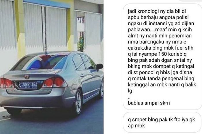 Honda Civic VTiL jadi buron SPBU di Semarang