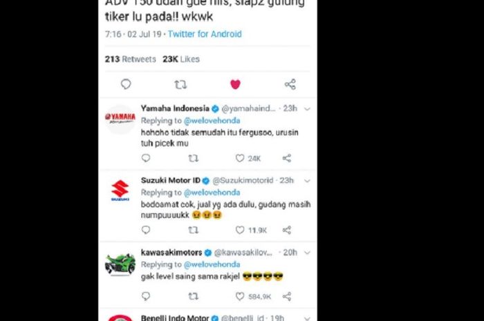 Cuitan hoax yang beredar di media sosial