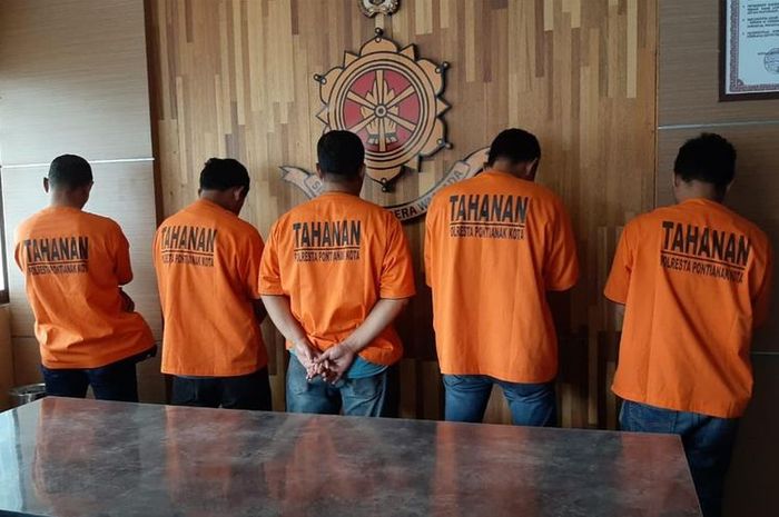 Lima debt collector tersangka pengeroyokan ditangkap oleh polisi