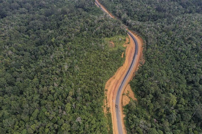 Foto udara kawasan Bukit Nyuling, Tumbang Talaken Manuhing, Gunung Mas, Kalimantan Tengah.