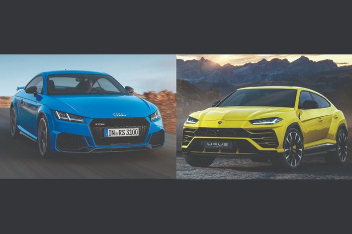 Audi TT Coupe dan Lamborghini Urus yang akan bertukar muka seperti menggunakan FaceApp
