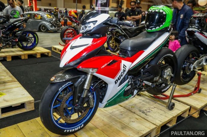 Yamaha MX King 150 Tampilannya jadi eye-catching berkat warna khas Ducati