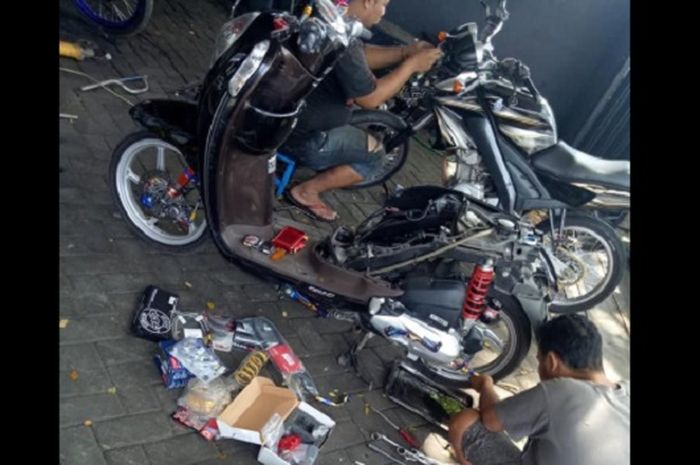 Honda Scoopy milik pelaku maling aksesoris motor