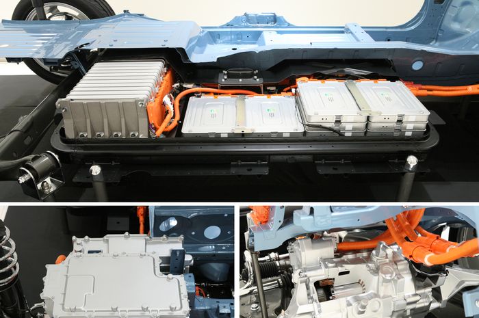 Motor listrik dan baterai Nissan Leaf