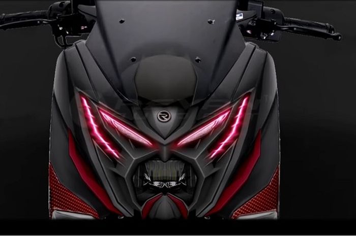 Tampilan renderan Yamaha NMAX Megatron 2020, yang terinspirasi tokoh Megatron di Transformers.