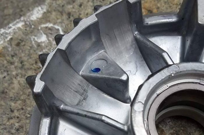 jalur roller yang sudah dikerok