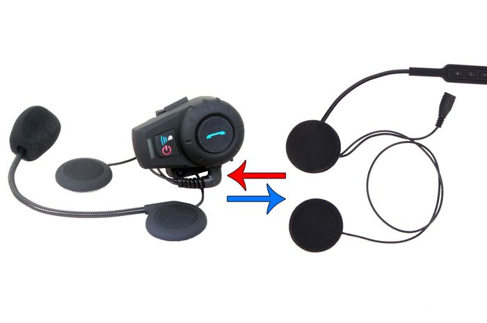 Headset bluetooth helm sale