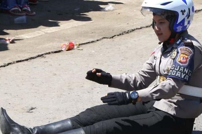 Bripda Monica, Polwan yang jatuh dari moge Harley-Davidson