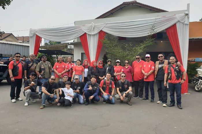Member Ikatan Sport Harley Davidson (ISHD) saat perayaan 17 Agustus 2019