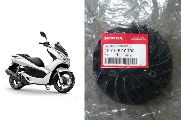 Kipas radiator PCX 150 Thailand punya bilah panjang