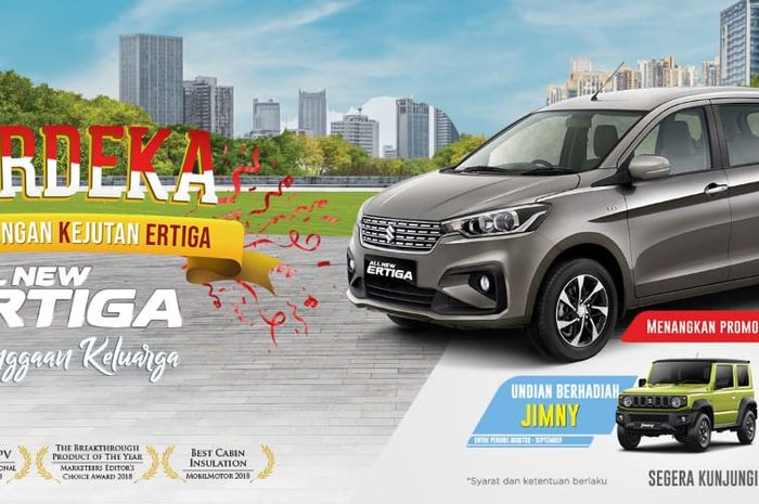 Promo MERDEKA Suzuki All New Ertiga Berhadiah langsung Suzuki Bandit dan undian Jimny