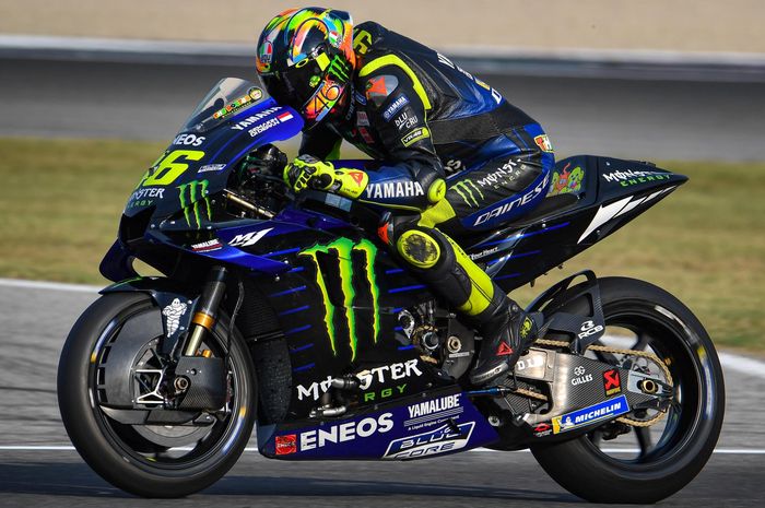 Valentino Rossi menjajal swingarm carbon di YZR-M1 tes MotoGP Misano