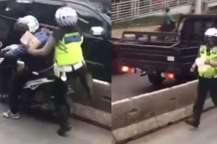 Polisi kejar pengendara Honda BeAT yang melanggar aturan