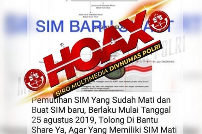 Beredar berita pemutihan SIM adalah Hoax!