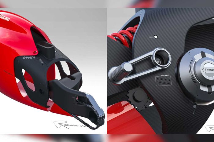 Desai motor listrik Ducati &egrave; rossa monoposto.