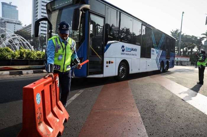 Ilustrasi bus Transjakarta