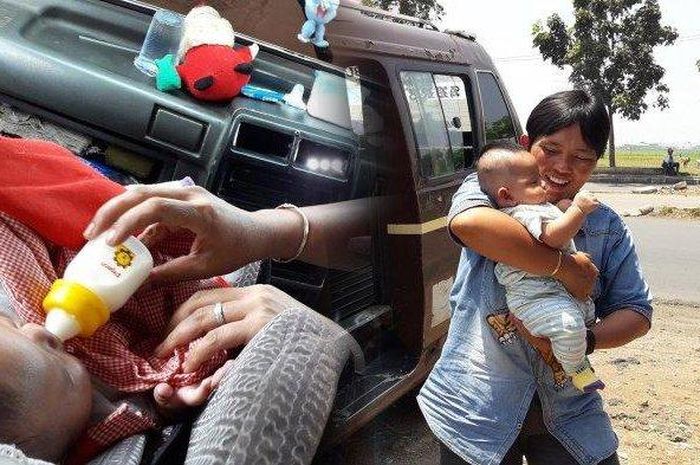 Sopir angkot baw bayi di Bandung