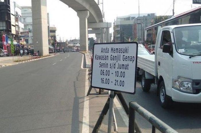 Ilustrasi kawasan ganjil-genap